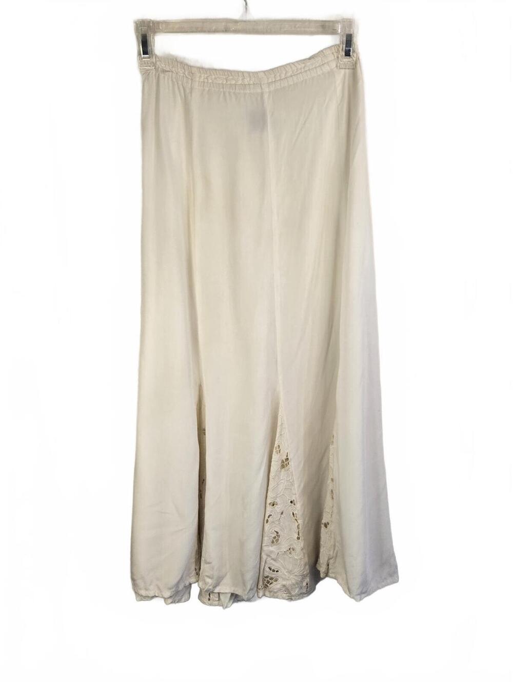 Sunya White Skirt with Lace Insets Size S - Picture 1 of 6